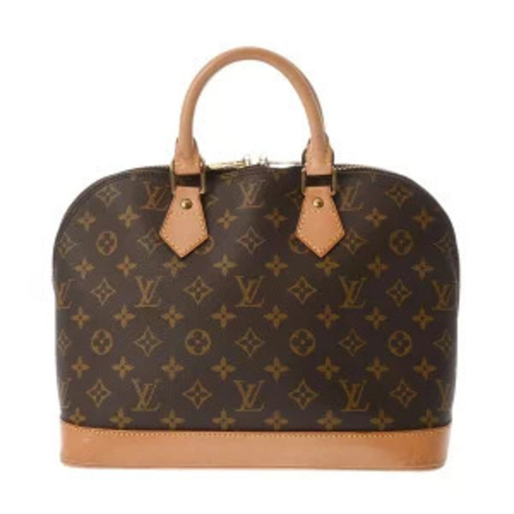 Louis Vuitton Monogram Alma Canvas Top Handle Bag Brown
